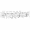 vidaXL Garden Dining Set 15 pcs White Polt rattan