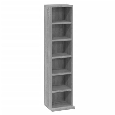 vidaXL CD Cabinet Gray Sonoma 8.3"x7.9"x34.6" Engineered Wood