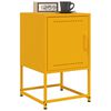 vidaXL Bedside Cabinet Mustard Yellow Steel Medium Bedside Cabinet