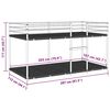 vidaXL Bunk Bed Black Steel, mesh fabric 42.1 x 79.9 in Bunk Bed
