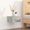 vidaXL Wall-mounted Bedside Cabinet Set of 2 Concrete Grey Engineered wood