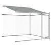 vidaXL Dog Cage Grey Galvanized steel Extra Large Tough Dog Cage