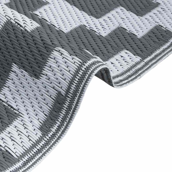 vidaXL Outdoor Rug ARAKIL Gray 118.1" x 157.5" PP