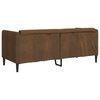 vidaXL Sofa Brown Faux suede leather (100% polyester), plywood, solid wood
