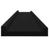 vidaXL Wall Shelf Set of 2 Black MDF 39.4x3.5x1.2 in Wall mounting