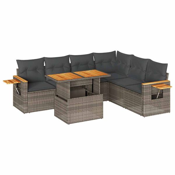 vidaXL Garden Sofa Set Grey