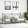 vidaXL Daybed With Trundle Black Steel Single bed size