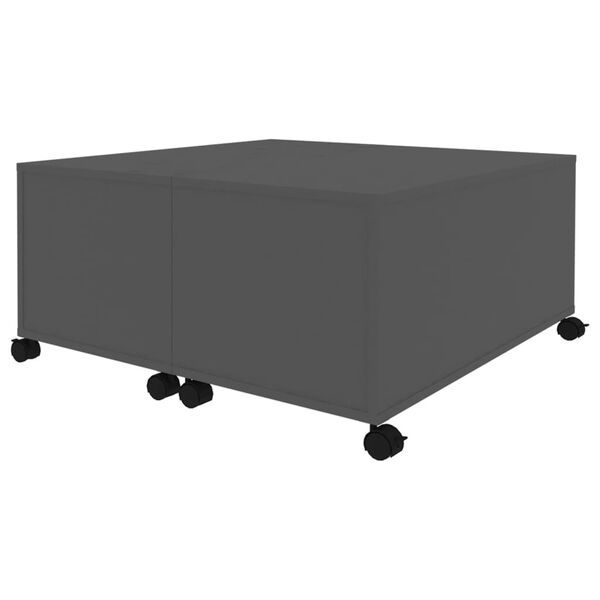 vidaXL Coffee Table Grey Engineered Wood 29.5 x 29.5 x 15.0 in