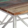 vidaXL Coffee Table Silver Stainless steel frame, solid reclaimed wood top