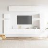 vidaXL TV Cabinet Set Wall-mounted White Standard Engineered wood