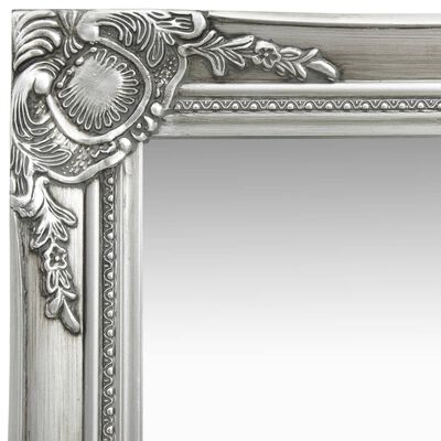 vidaXL Wall Mirror Baroque Style 15.7"x15.7"Silver