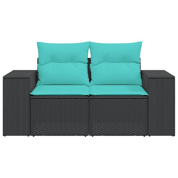 vidaXL Garden Sofa Black