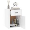 vidaXL Bedside Cabinet White Engineered wood 19.7 x 14.2 x 23.6 in