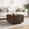 vidaXL Coffee Table Brown oak Engineered wood, glass Medium Coffee Table