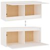 vidaXL TV Cabinet Set of 4 White Solid Pine Wood Various Sizes
