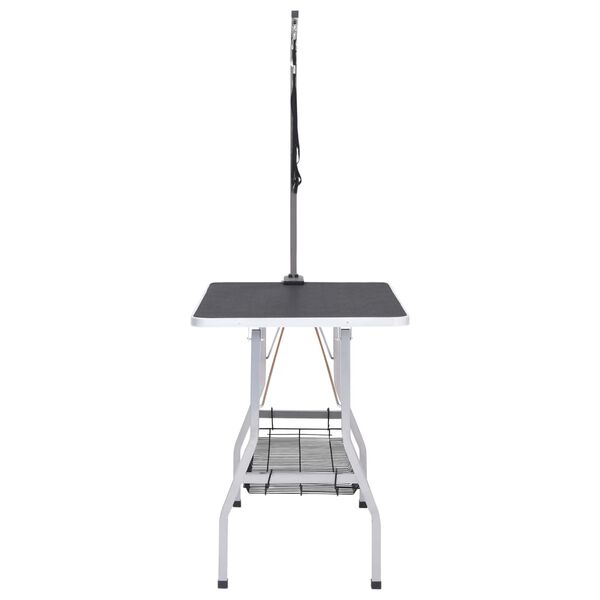 vidaXL Dog Grooming Table Black and Silver