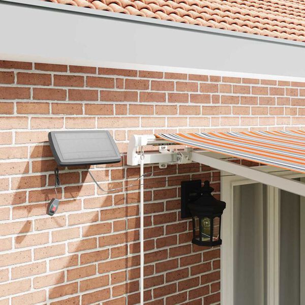 vidaXL Retractable Awning Multicolour 196.85" x 118.11