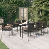 vidaXL Garden Dining Set Black