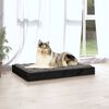 vidaXL Dog Bed Black Solid Pine Wood Medium Durable Dog Bed