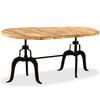 vidaXL Dining Table Natural Mango Wood Solid Mango Wood, Steel
