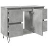 vidaXL Bathroom Cabinet Concrete Grey Engineered wood, Iron Medium