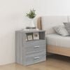 vidaXL Bed Cabinet Grey Sonoma Engineered wood 19.7x12.6x23.6 in