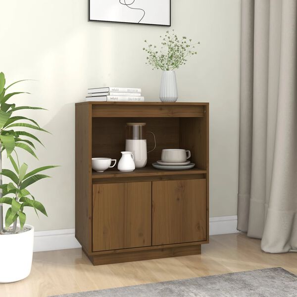 vidaXL Sideboard Honey brown Solid pine Medium Sideboard Rectangular