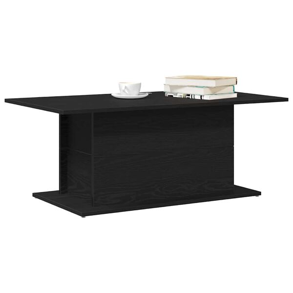 vidaXL Coffee Table Black Oak 40.16 x 21.85 x 15.75 in Engineered Wood