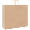 vidaXL Paper Bags 250 pcs with Handles Brown 54x15x49 cm