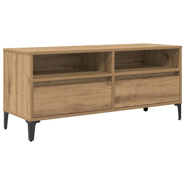 vidaXL TV Cabinet with Drawer Artisan Oak 39.37 x 13.58 x 17.52 in