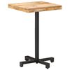 vidaXL Bistro Table Natural Mango Wood and Black Rough Mango Wood