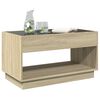 vidaXL Coffee Table Sonoma oak Engineered wood, glass Coffee Table