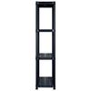 vidaXL Storage Shelf 4-Tier Black 48.0x12.0x51.2" Plastic (2x147683)