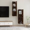 vidaXL Wall-mounted TV Cabinet Set of 2 Smoked Oak Engineered Wood Large
