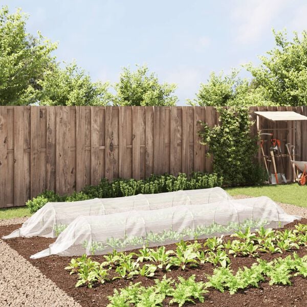 vidaXL Netting Tunnel Set of 2 White and Black