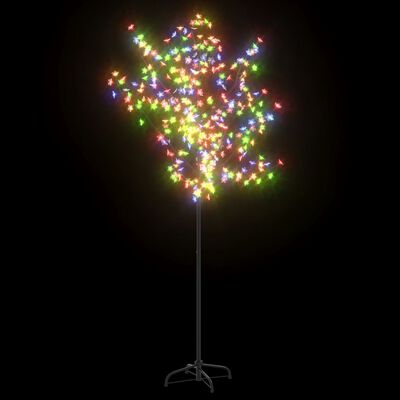 vidaXL Christmas Tree 200 LEDs Colorful Light Cherry Blossom 6 ft