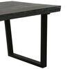 vidaXL Coffee Table Grey Solid Mindi Wood, Powder-Coated Steel