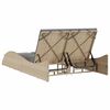 vidaXL Sun Lounger Beige PE rattan 44.9x80.7x28.7 in
