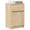 vidaXL Bedside Cabinet Sonoma Oak Engineered Wood Medium Reversible
