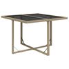 vidaXL Garden Dining Set Beige PE rattan, steel, tempered glass Standard