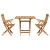 vidaXL Garden Dining Set 3 pcs Brown Solid teak wood
