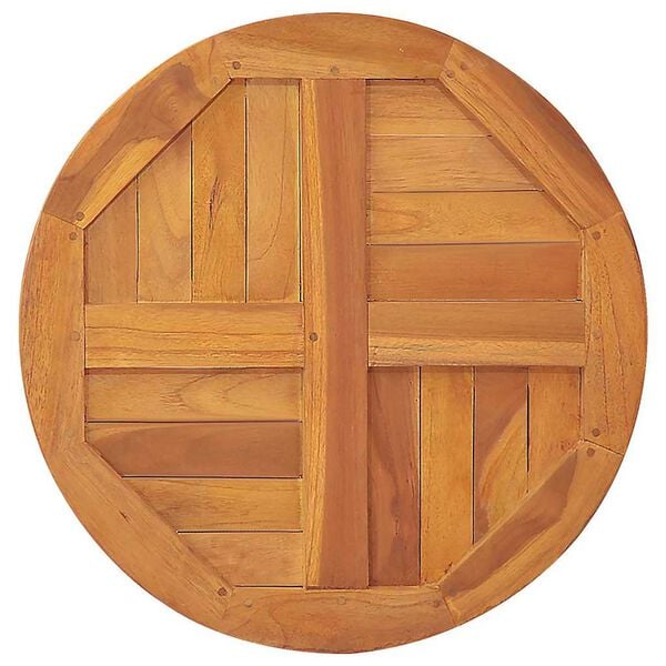 vidaXL Tabletop Teak Solid teak wood Diameter 31.5 in, Thickness 1.0 in