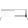 vidaXL Coffee Table High gloss white Engineered wood 35.4 x 19.7 x 14.4 in