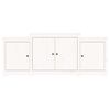vidaXL Sideboard White Solid Pine Wood 64.6 in x 14.6 in x 26.8 in