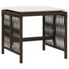 vidaXL Garden Stool Set of 4 Brown Poly Rattan Small