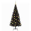 vidaXL Christmas Tree with 300 LEDs with Stand Black 70.9" PVC