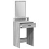 vidaXL Dressing Table with Drawer Grey Sonoma 19.69 x 16.14 x 55.12 in