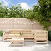vidaXL Garden Lounge Set Natural Wood Solid Pine Wood, Plywood Large