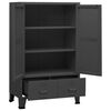 vidaXL Storage Chest Anthracite Metal 27.6 x 15.7 x 45.3 in Doors