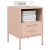 vidaXL Bedside Cabinet Set of 2 Pink Cold-rolled steel Compact